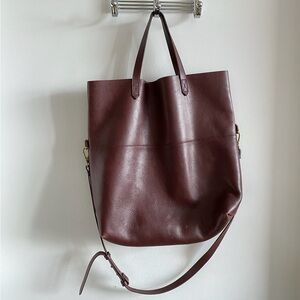 Madewell NWT Foldover Transport Tote, Dark Cabernet (Burgundy) - Christmas gift